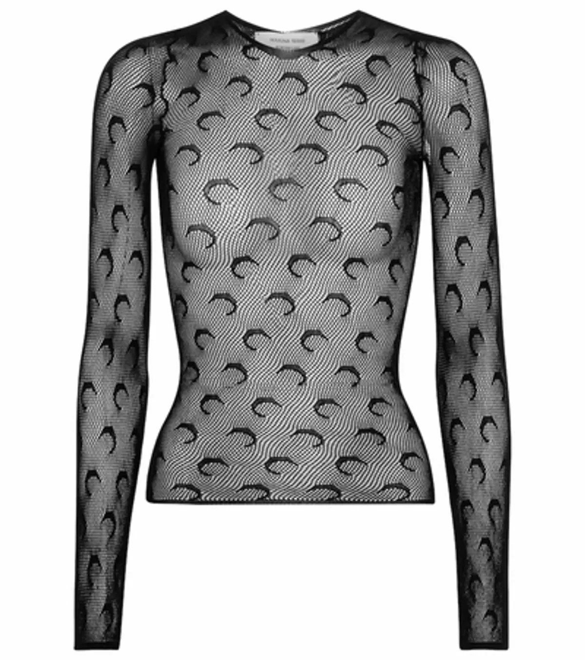 Marine Serre Black Moon Fishnet Long Sleeve