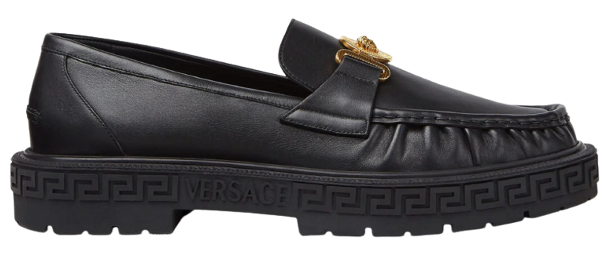 Versace Medusa Black Biggie Loafers
