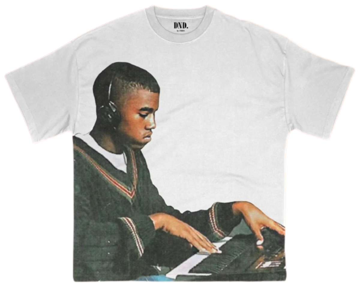 Do Not Disturb. Young Kanye Piano White T-Shirt