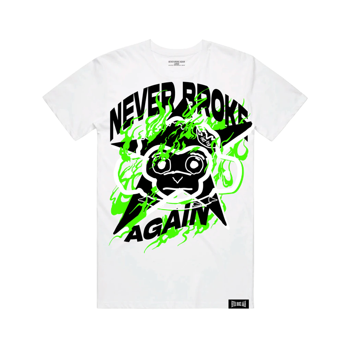 NBA YoungBoy Merch White Flames Star T-Shirt