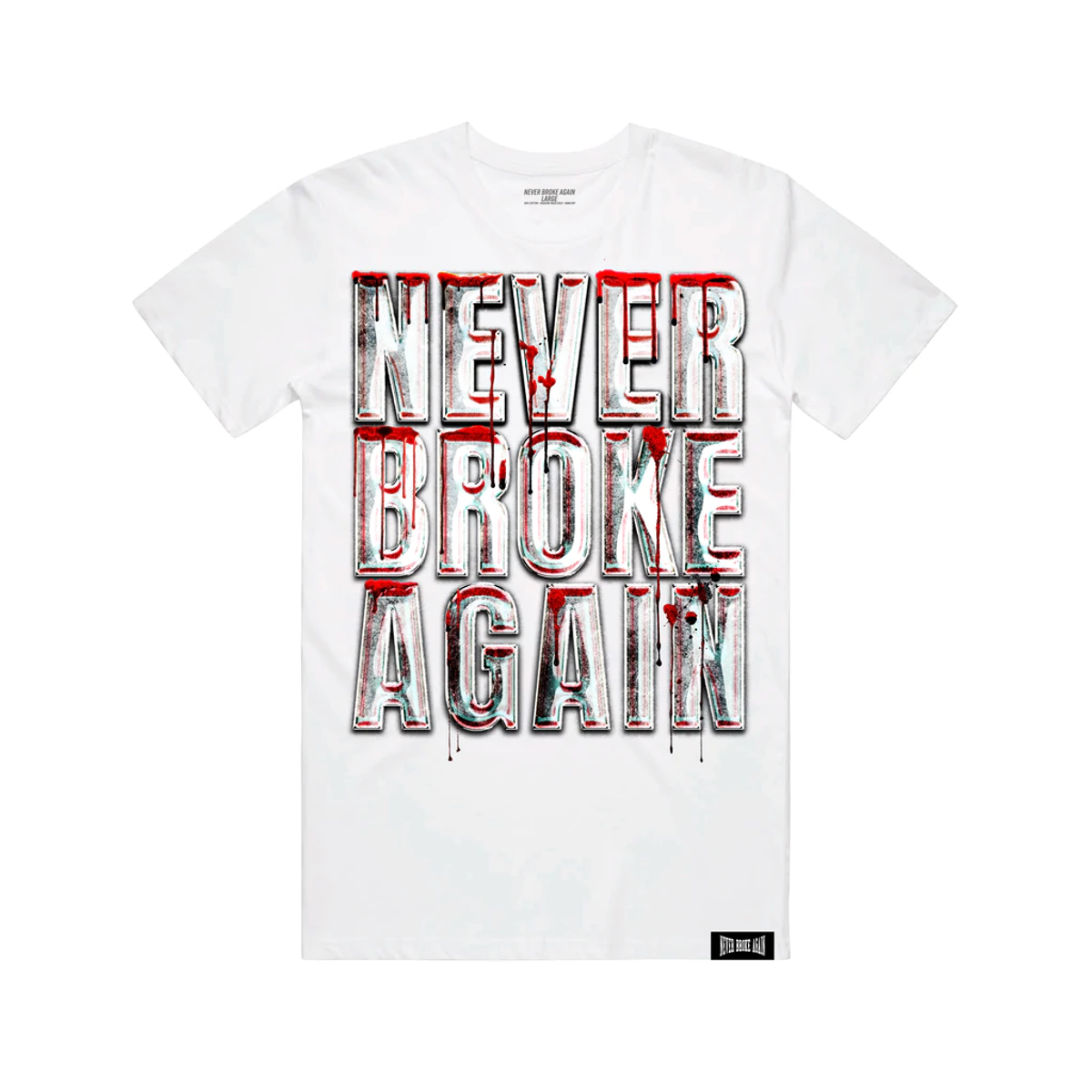 NBA YoungBoy Merch White Blood Drip T-Shirt