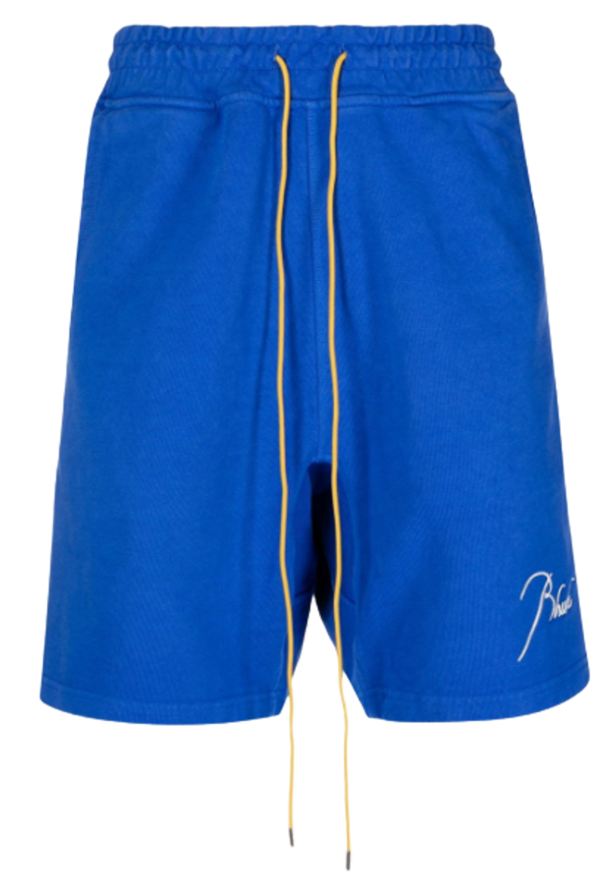 Rhude Embroidered Logo Blue Drawstring Shorts