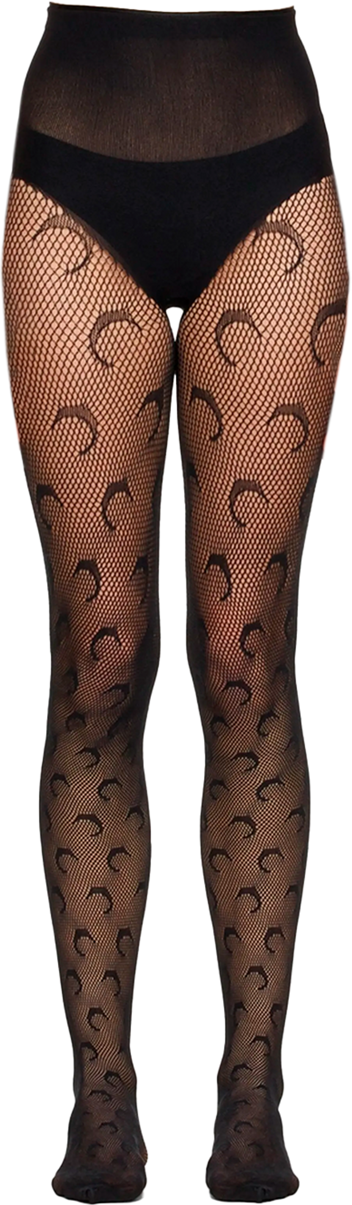 Marine Serre Black Moon Tights In Black