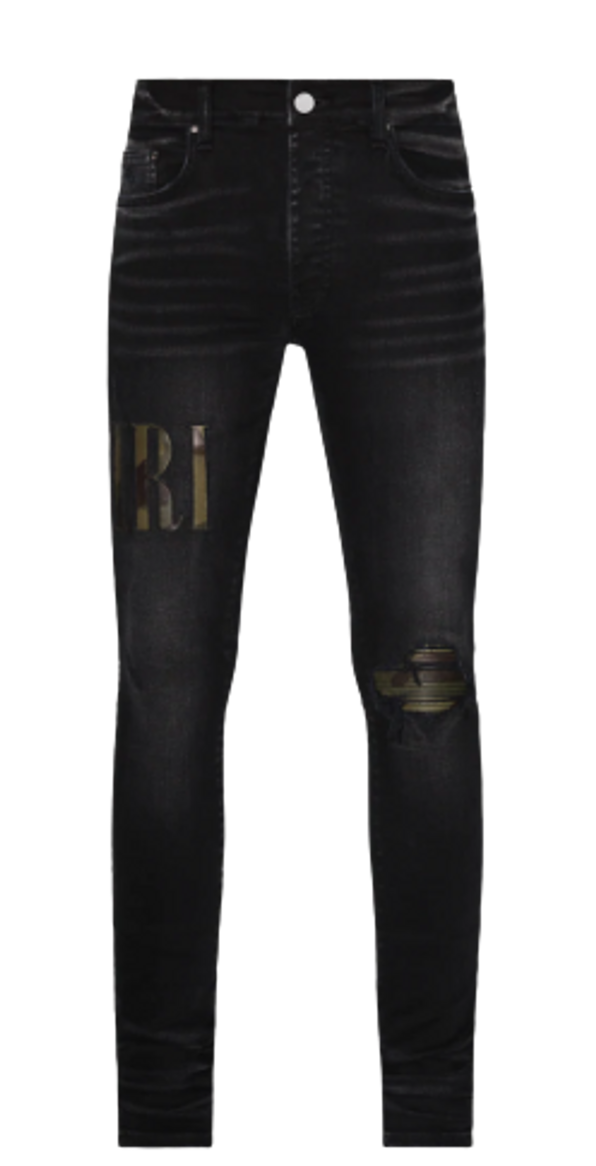 Amiri Aged Black Core Applique Jeans