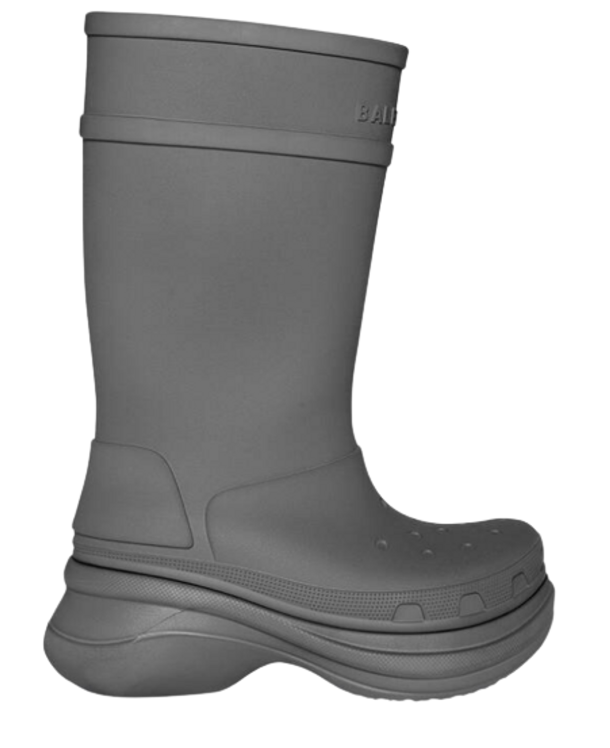 Balenciaga × Crocs Grey Rubber Boots