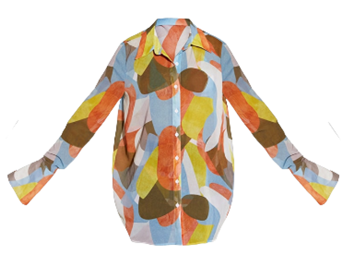 Pretty Little Thing Multi Abstract Printed Shirt WHAT’S ON THE STAR?
