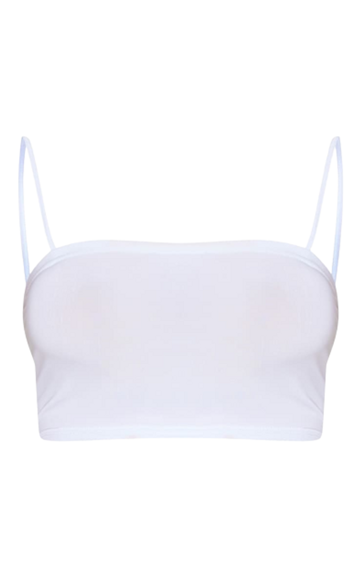Pretty Little Thing Spaghetti White Crop Top WHAT’S ON THE STAR?