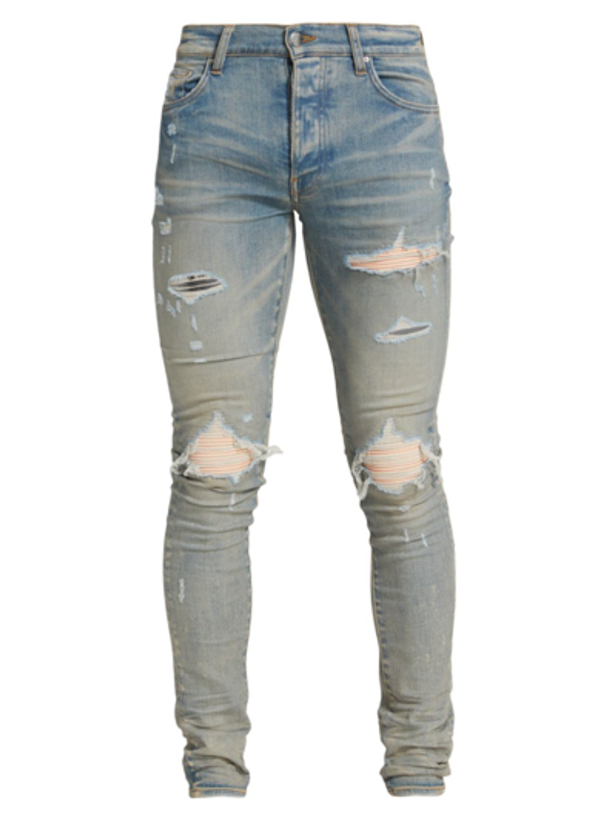 Amiri Mx1 Ultra Suede Patches Skinny Jeans