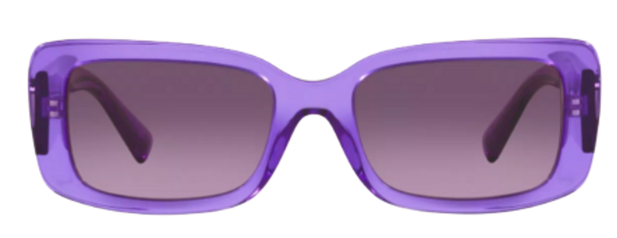 Valentino Signature Rectangular Acetate Sunglasses