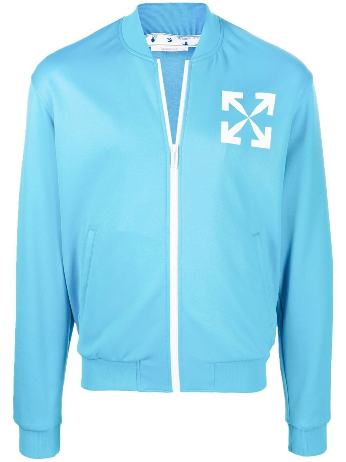 Off-White Blau Arrows-Print Bomber Jacket