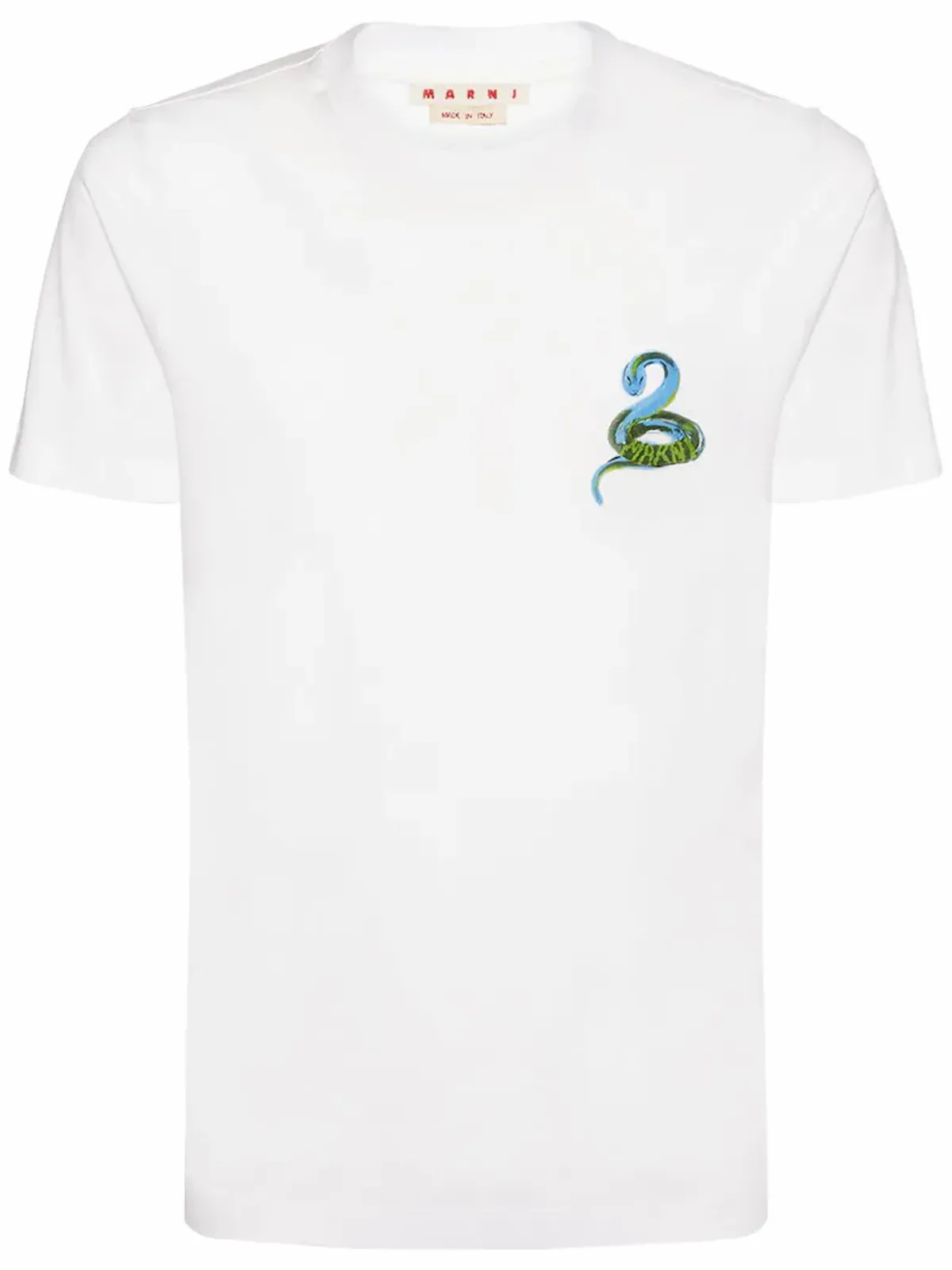 Marni Printed Cotton Jersey White T-Shirt