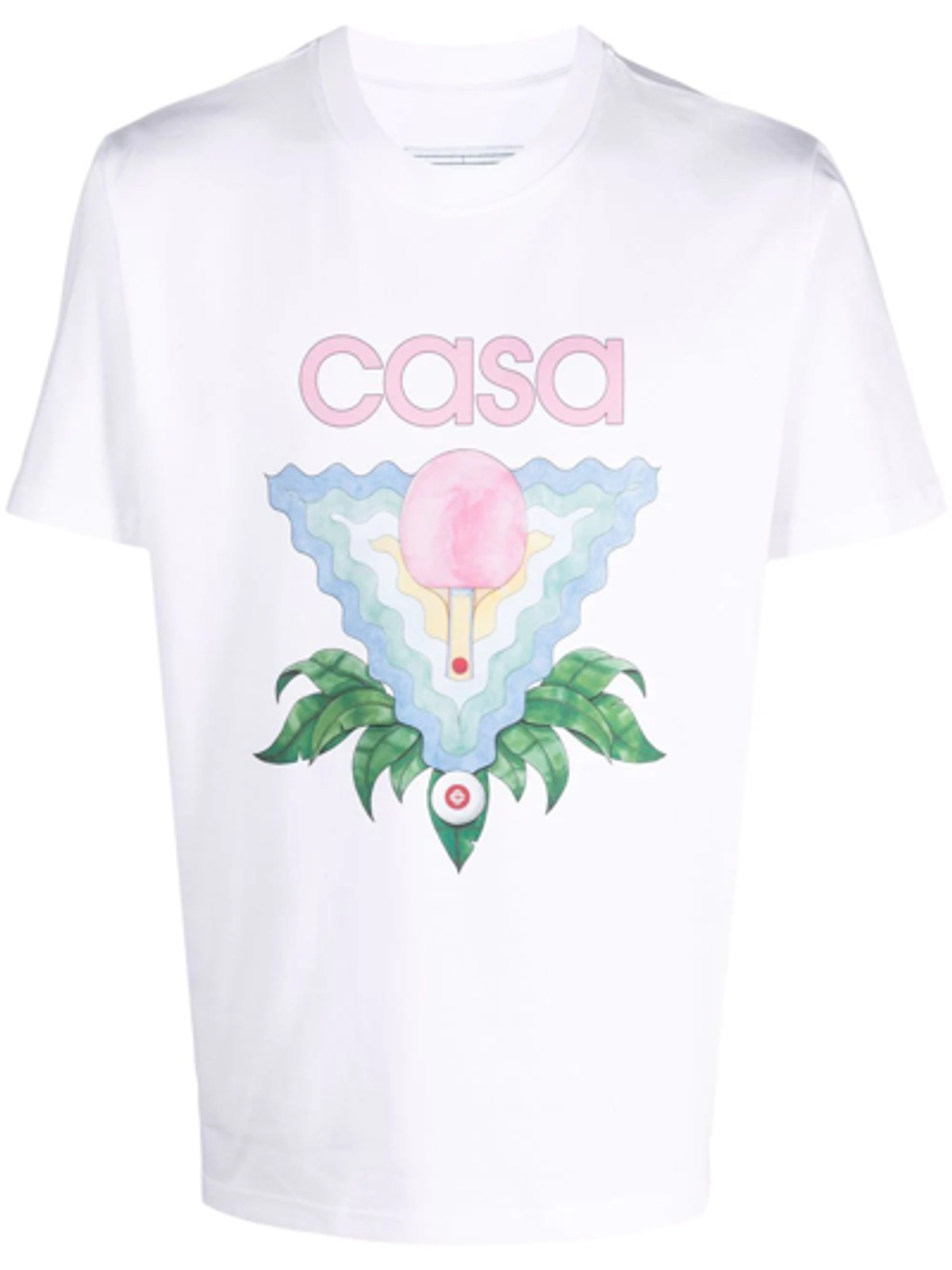 Casablanca Memphis Icon Organic-cotton T-shirt In White