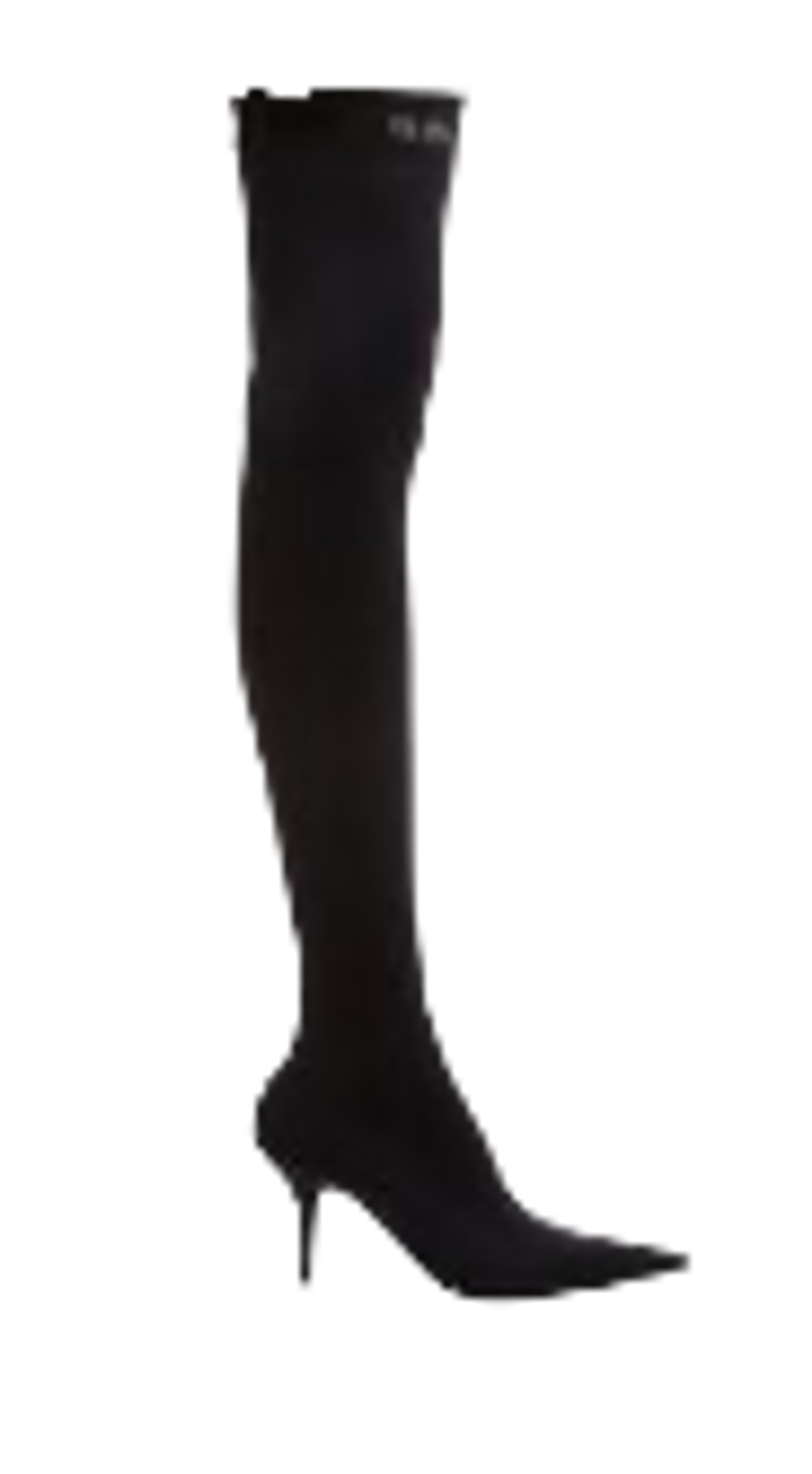 Balenciaga Black 80mm Knife Jersey Over Knee Boots