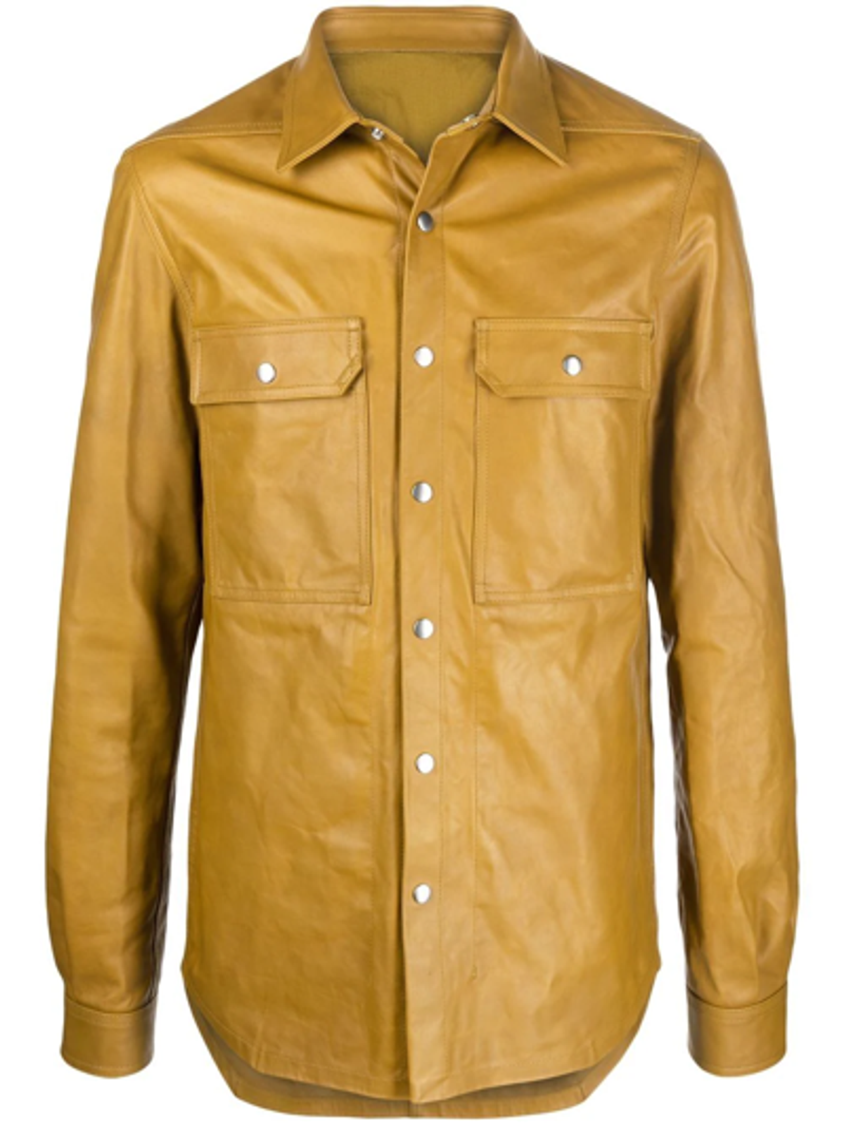 Rick Owens Mustard Еone Calf Leather Jacket