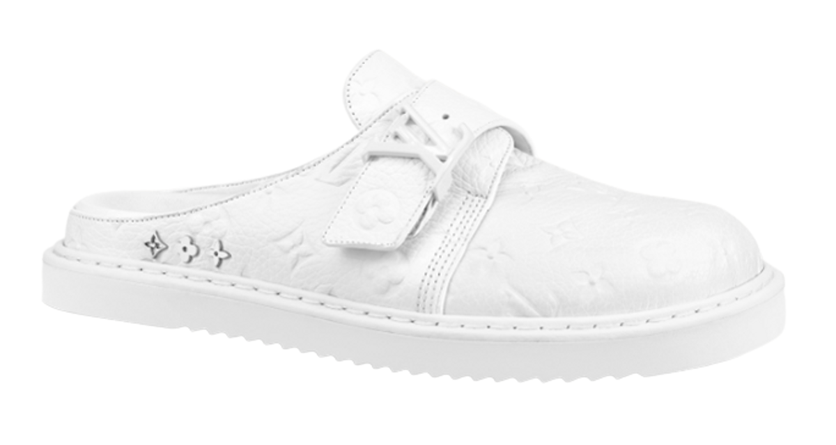 Louis Vuitton White Easy Mules