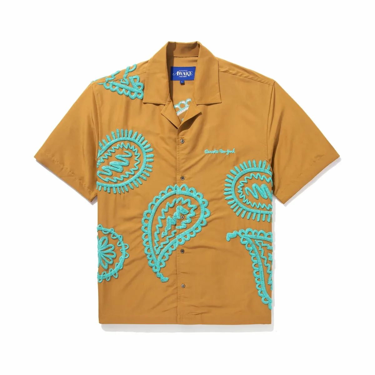Awake NY Embroidered Paisley Poplin Shirt