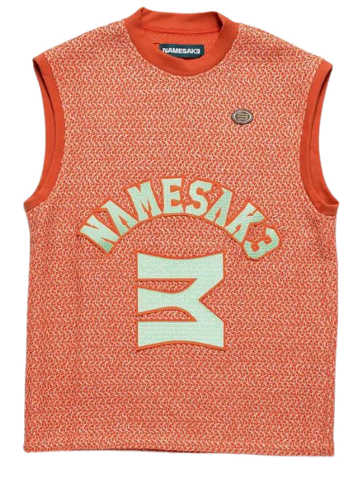 Namesake Orange Spider Flame Basket Weave Tank Top