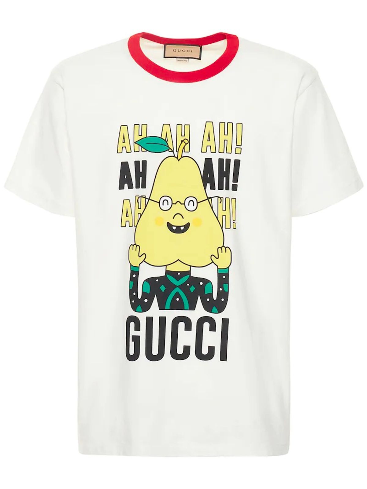 Gucci Pear Print Cotton T-Shirt