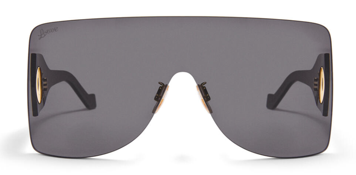 Loewe Black Rectangular Mask Sunglasses