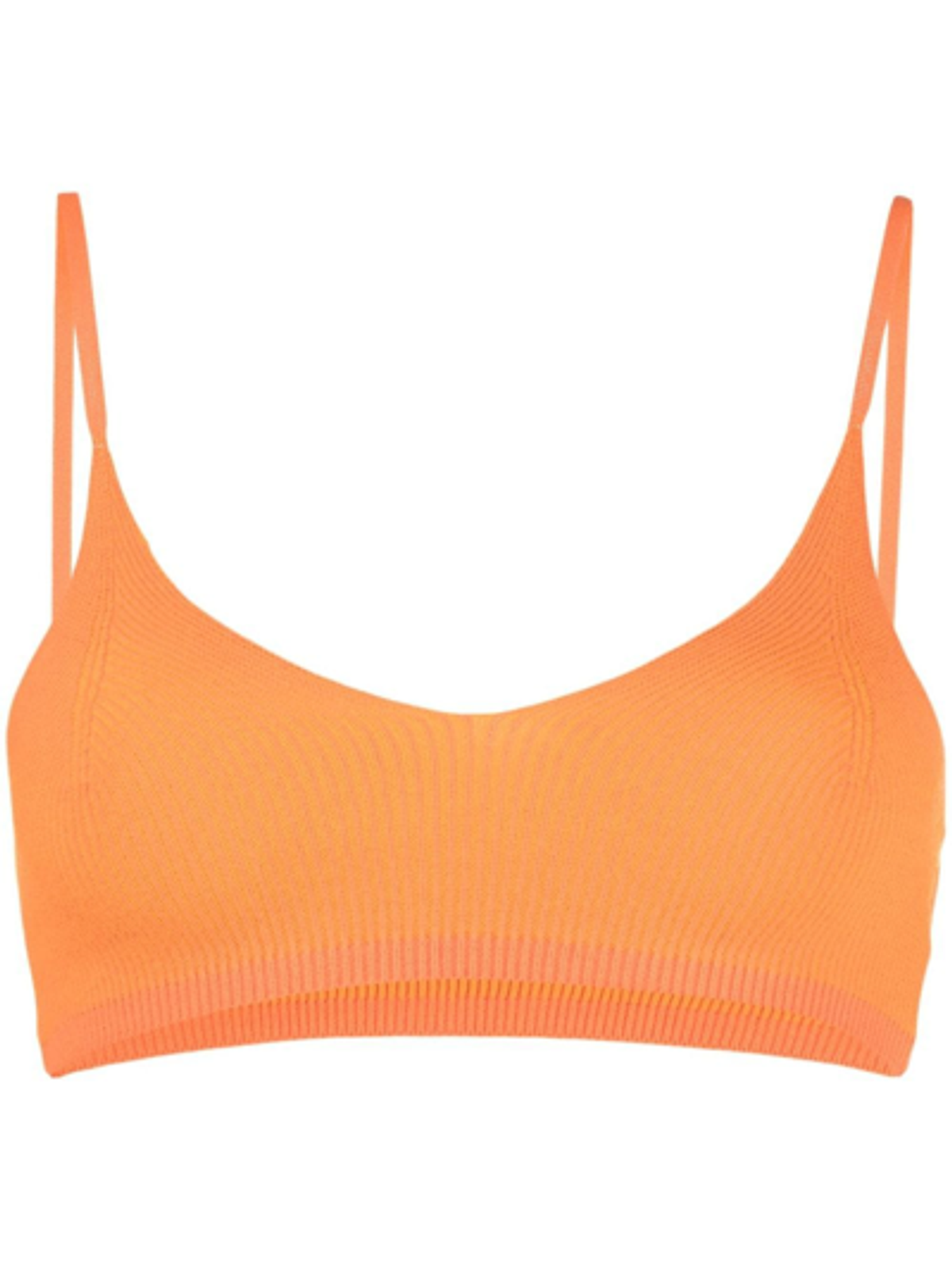 Jacquemus Valensole Knitted Orange Crop Bralette