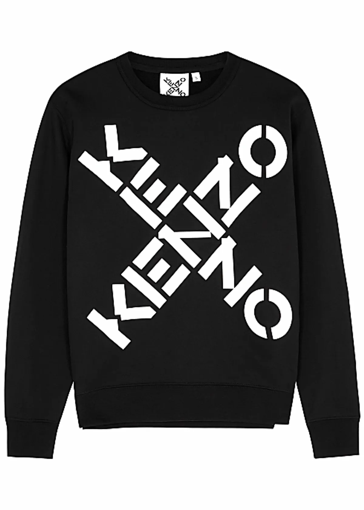 Kenzo Cross Logo Long Sleeves In Black