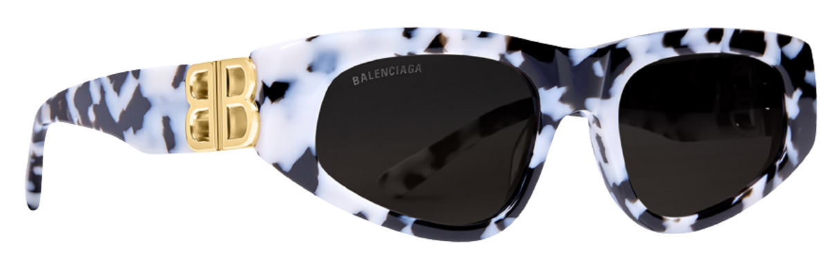 Balenciaga Dynasty D-Frame White Havana Sunglasses