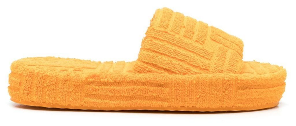 Bottega Veneta Resort Sponge Tangerine Slides