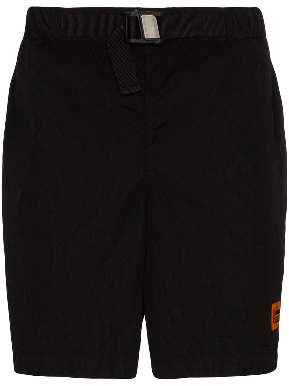 Heron Preston Black Buckled Logo Shorts