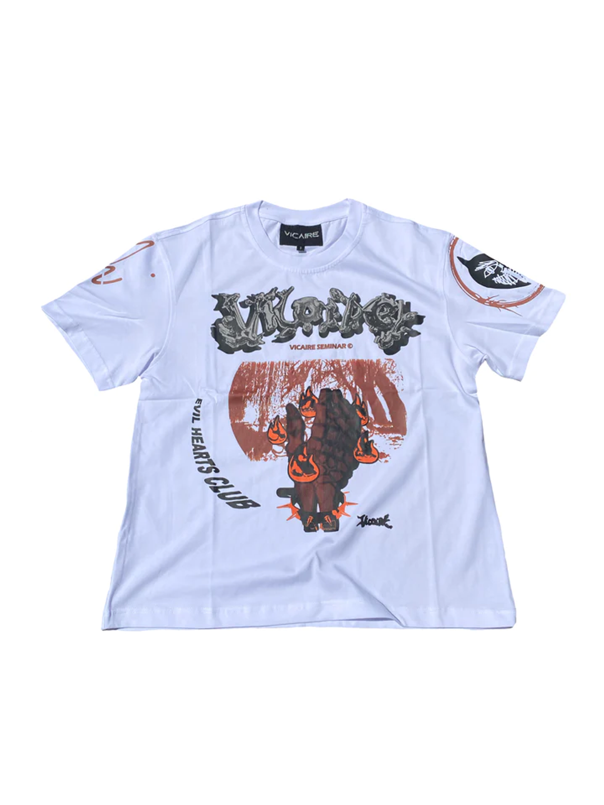 Vicaire × Evil Hearts Club White Seminar T-Shirt