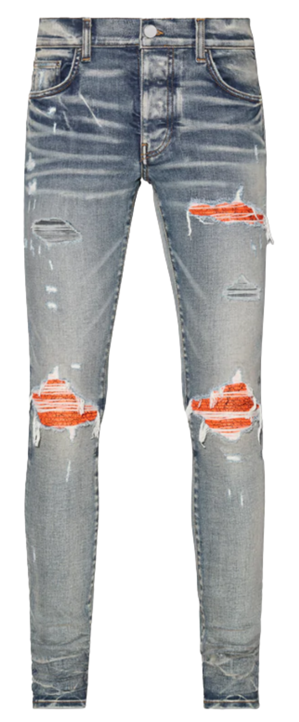 Amiri Mx1 Cracked Paint Indigo Jeans