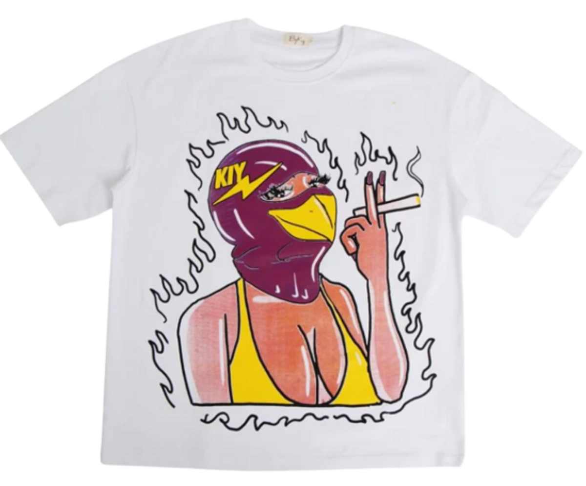 Kool Kiy × Roadrunners World Global Mask Girl T-Shirt