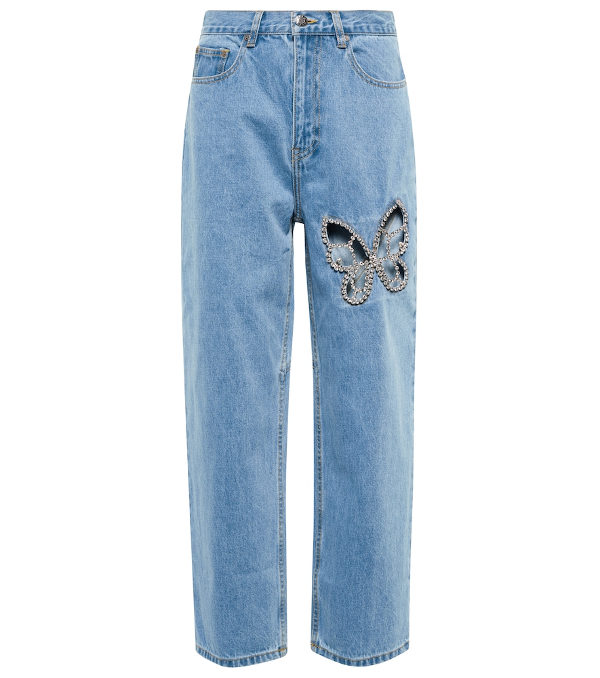 Area Light Blue Straight Leg Jeans