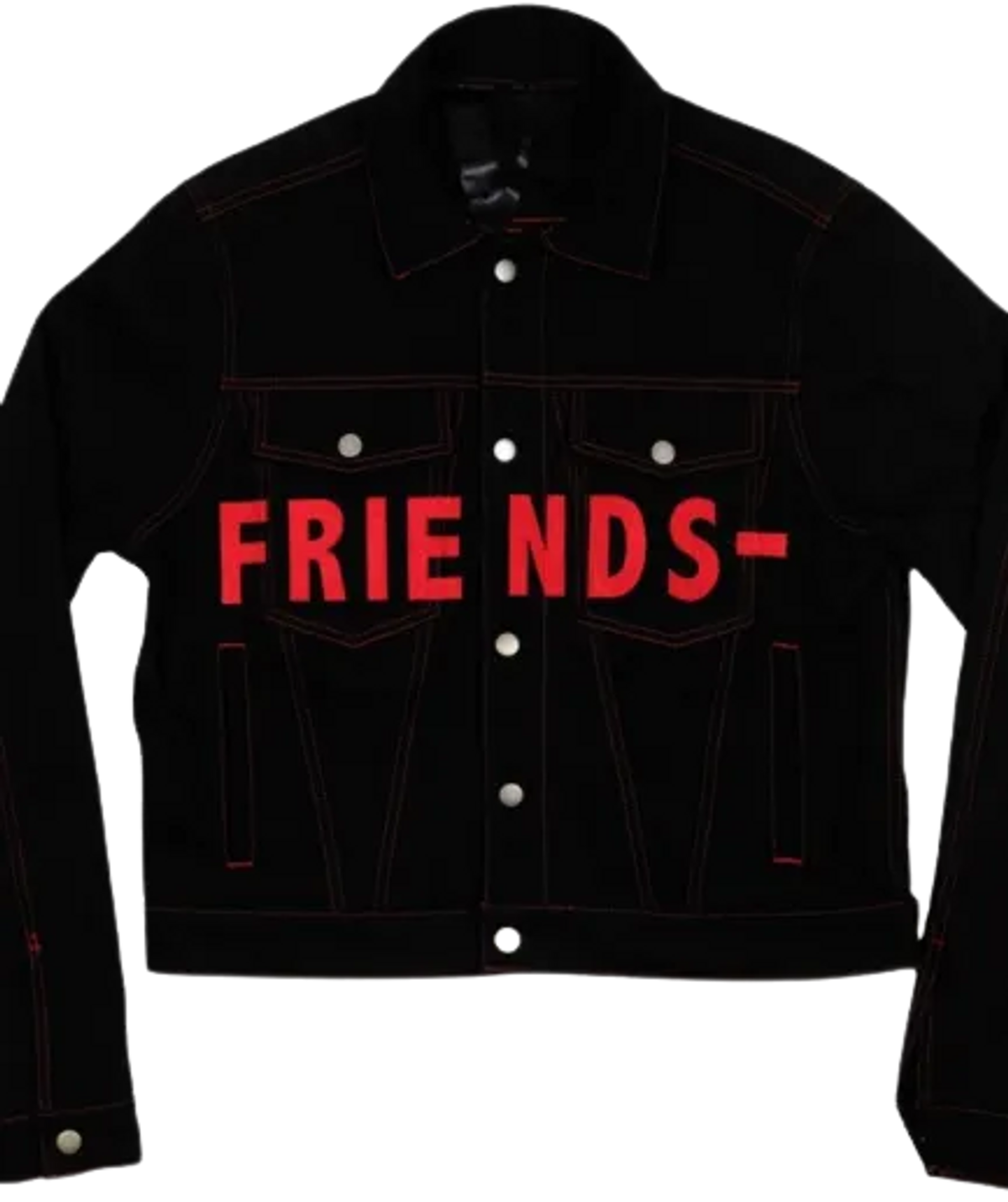 Vlone Red Black Denim Jacket WHAT’S ON THE STAR?