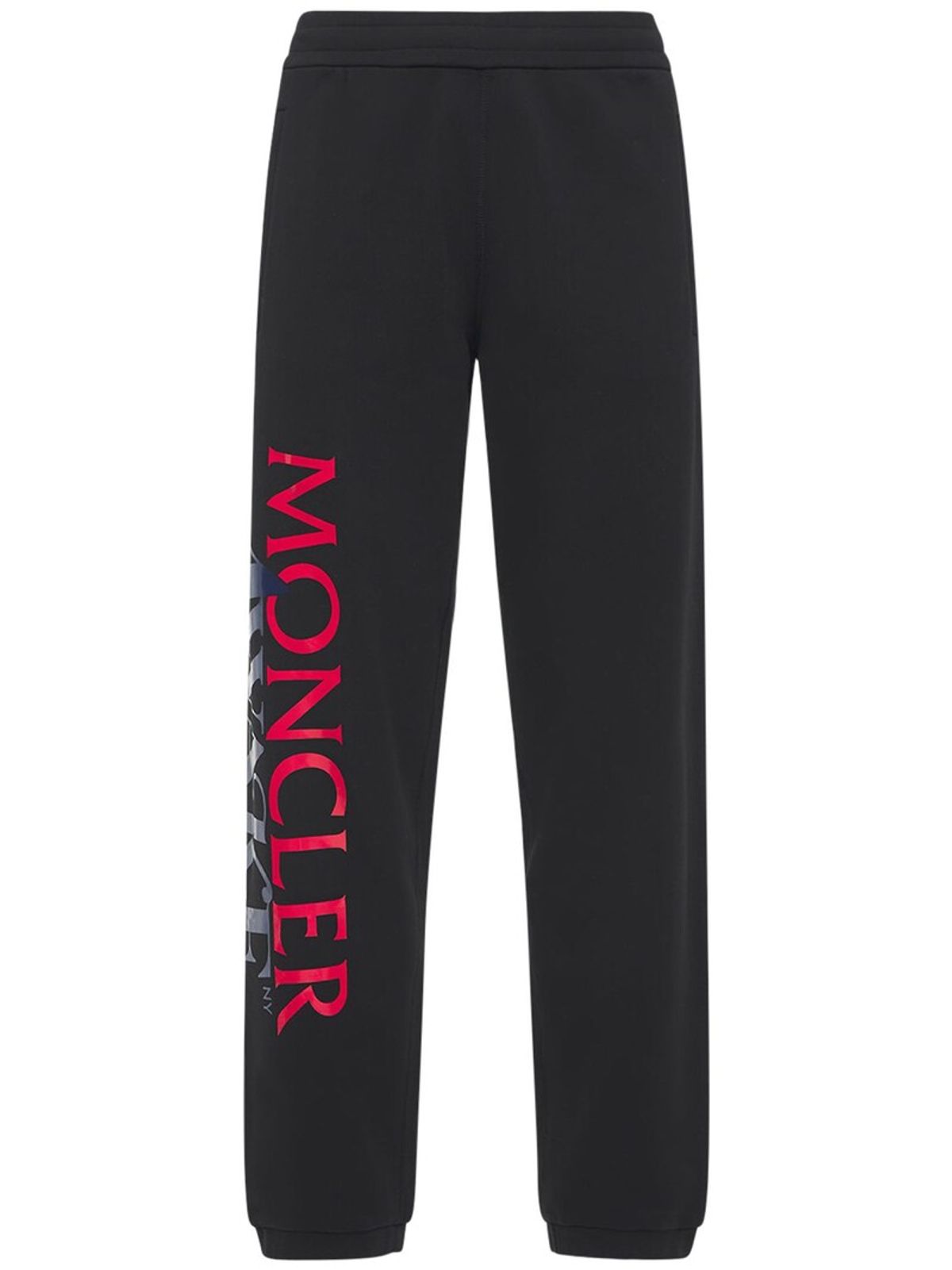 Moncler × Awake NY Tapered Logo-print Cotton-jersey Sweatpants In Black