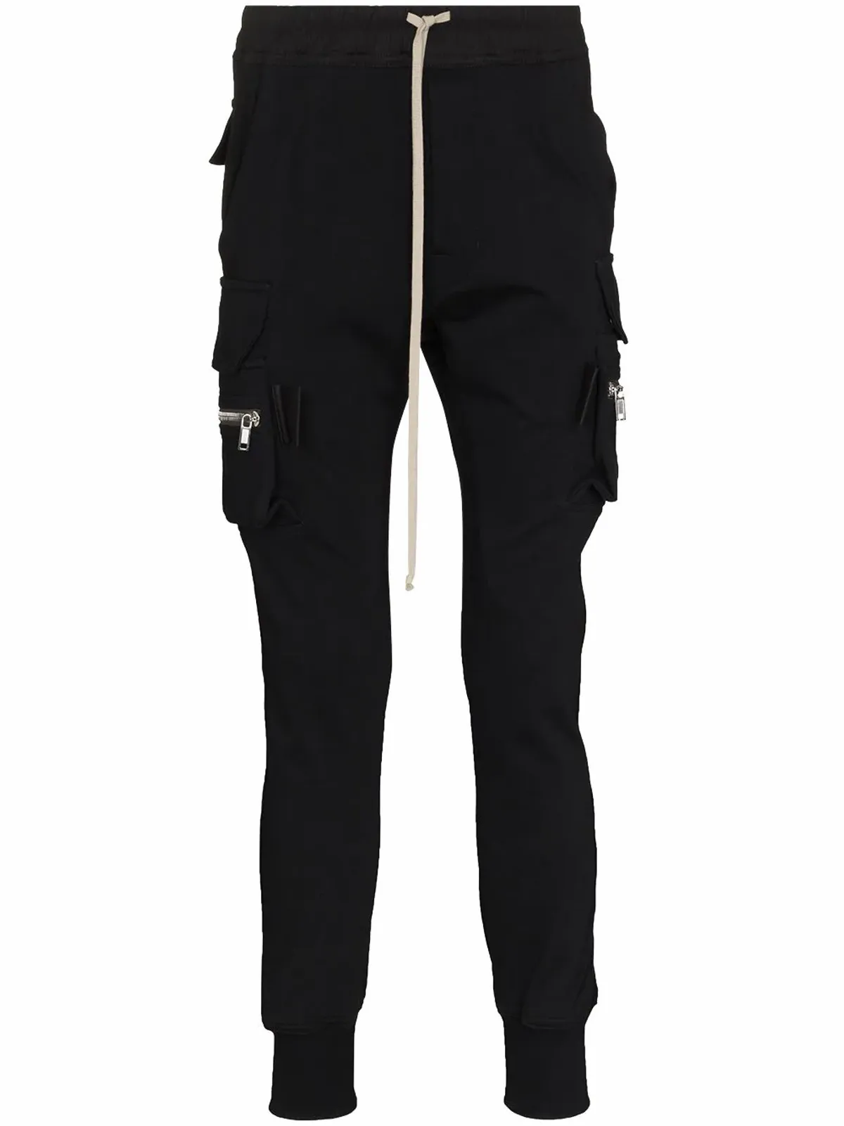 Rick Owens Mastodon Slim Leg Cotton Jersey Black Track Pants