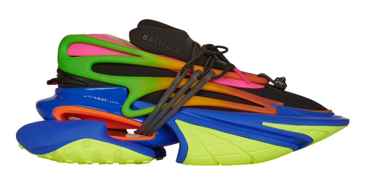 Balmain Multicolor Leather Unicorn Sneakers