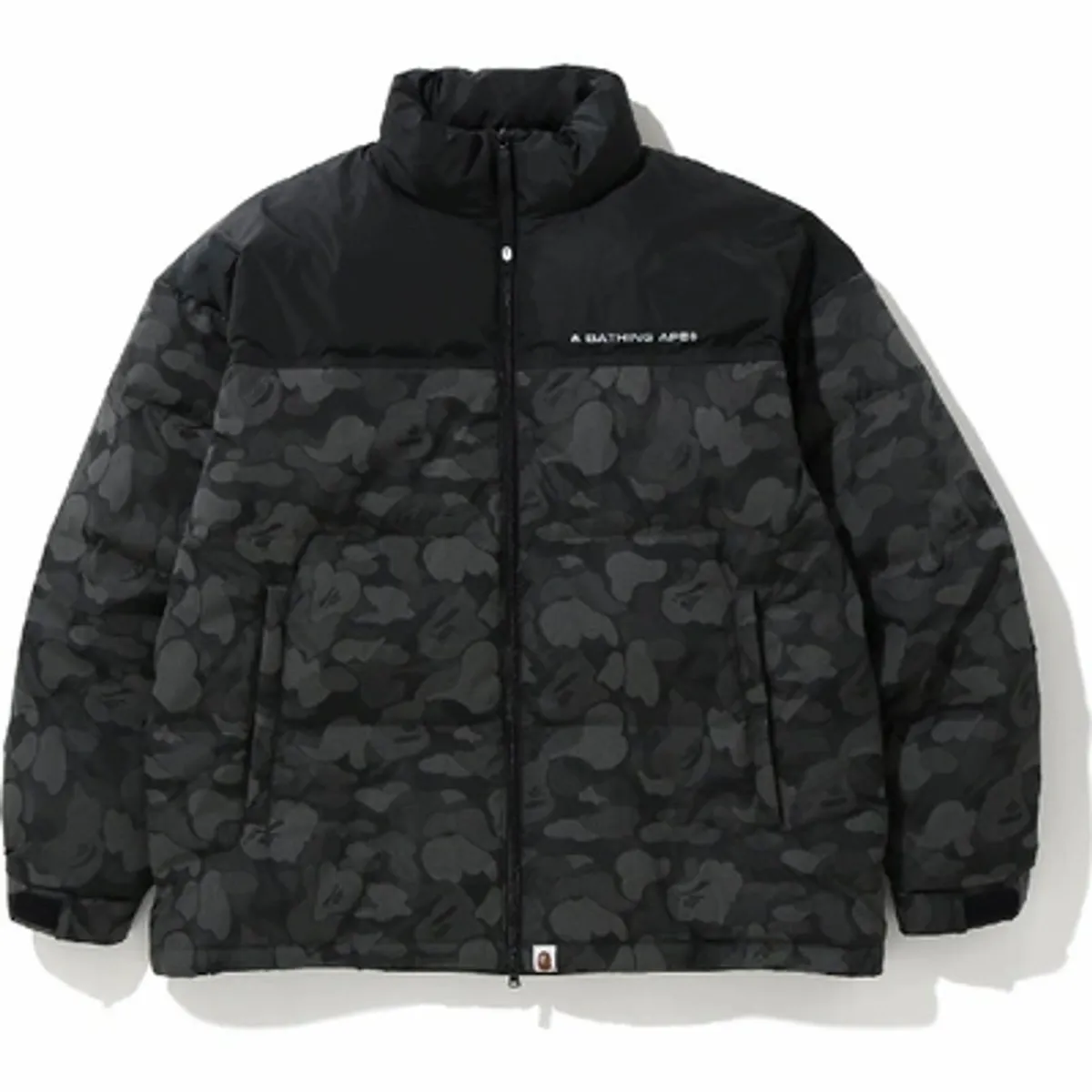 Bape Abc Dot Reflective Camo Down Jacket Black