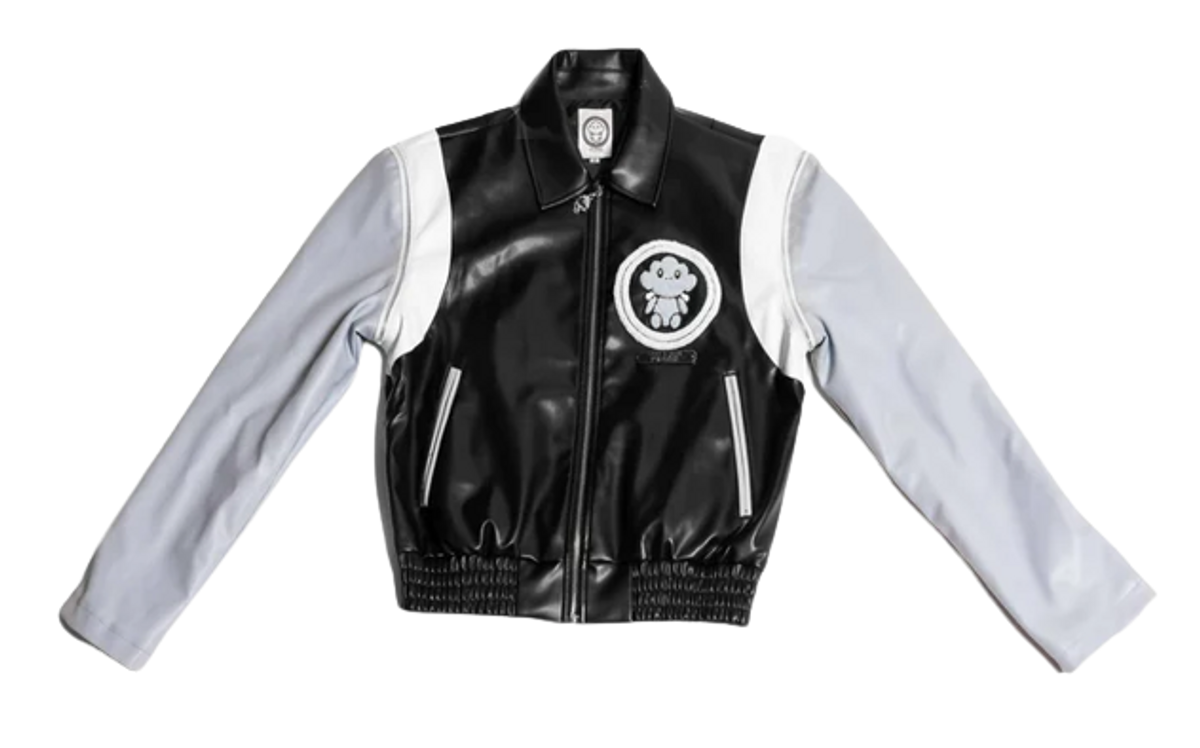 Daze In Blue Black Sekainosozo Leather Jacket