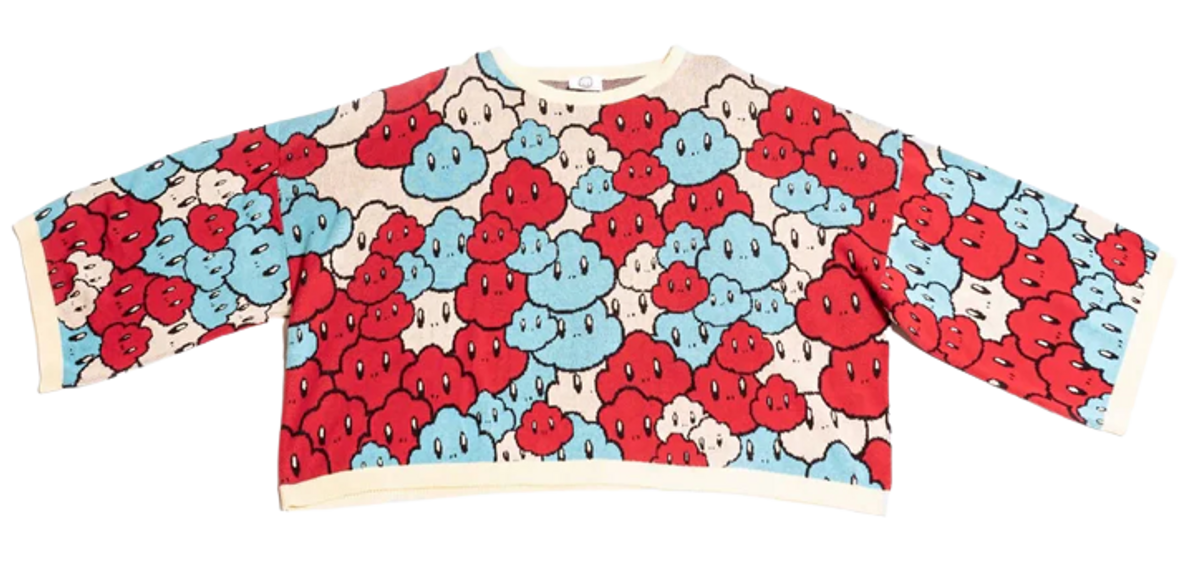Daze In Blue Kumoflage Oversize Sweater