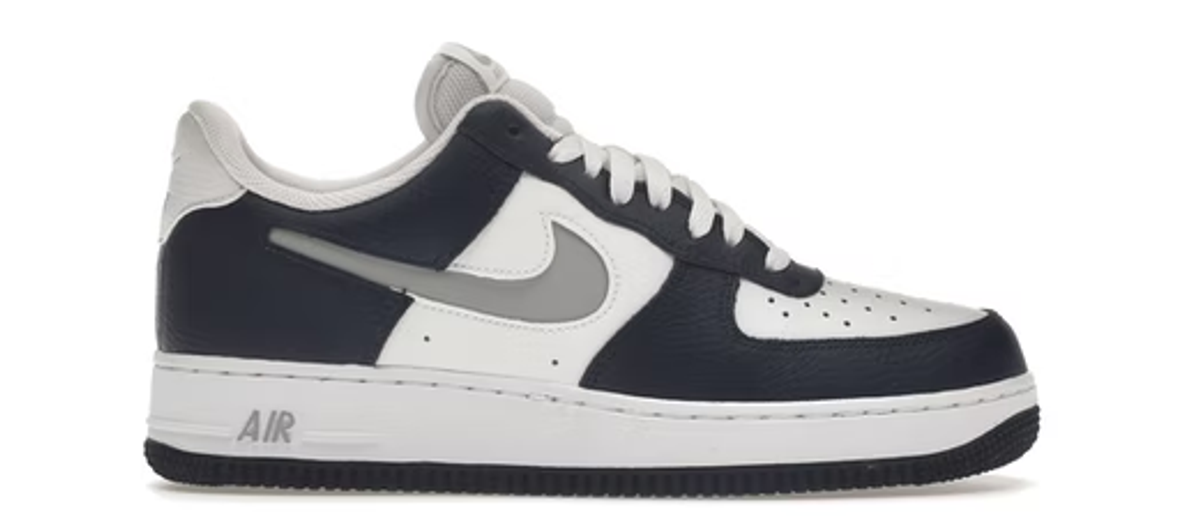 Nike White and Navy Air Force 1 Low Sneakers