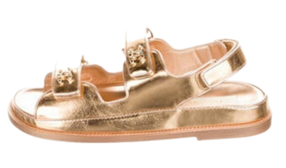 Gucci Interlocking CC Logo Slingback Sandals