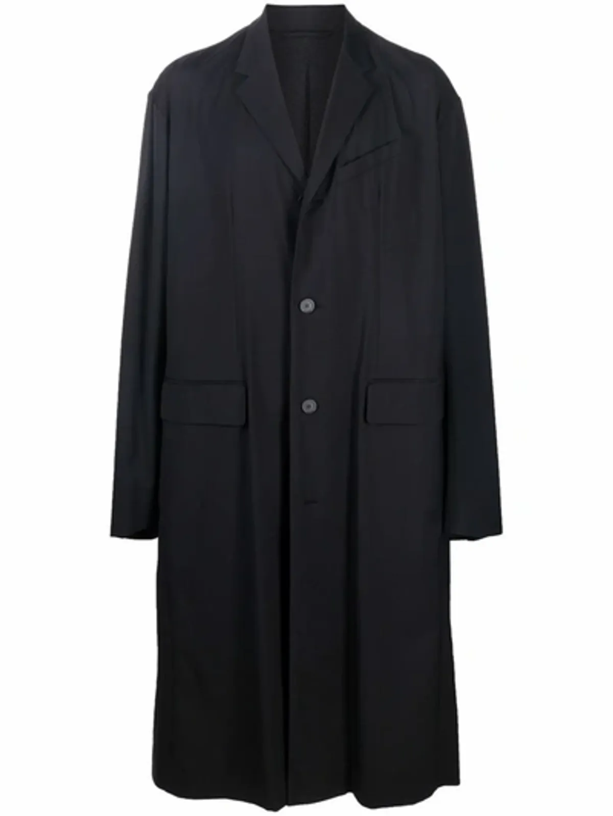 Balenciaga Single-breasted Oversized Coat In Black