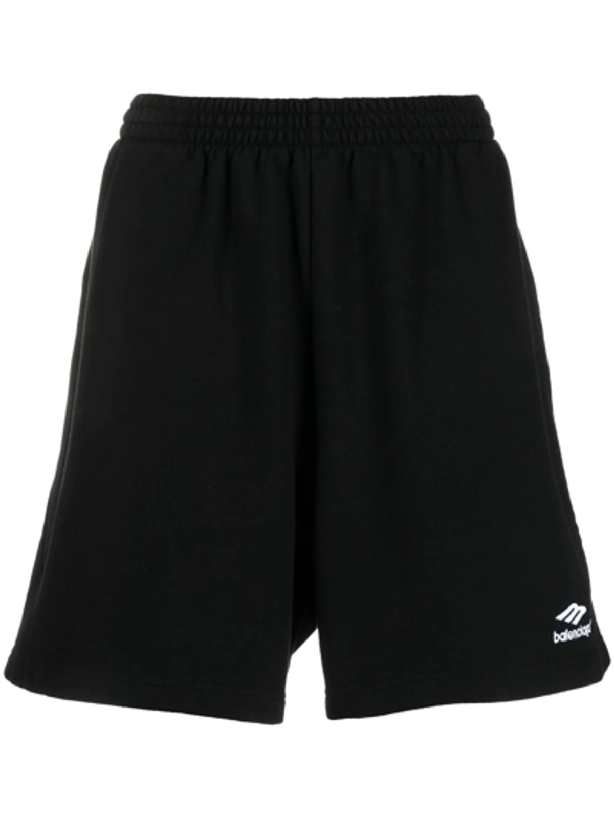 Balenciaga Logo Embroidered Black Track Shorts