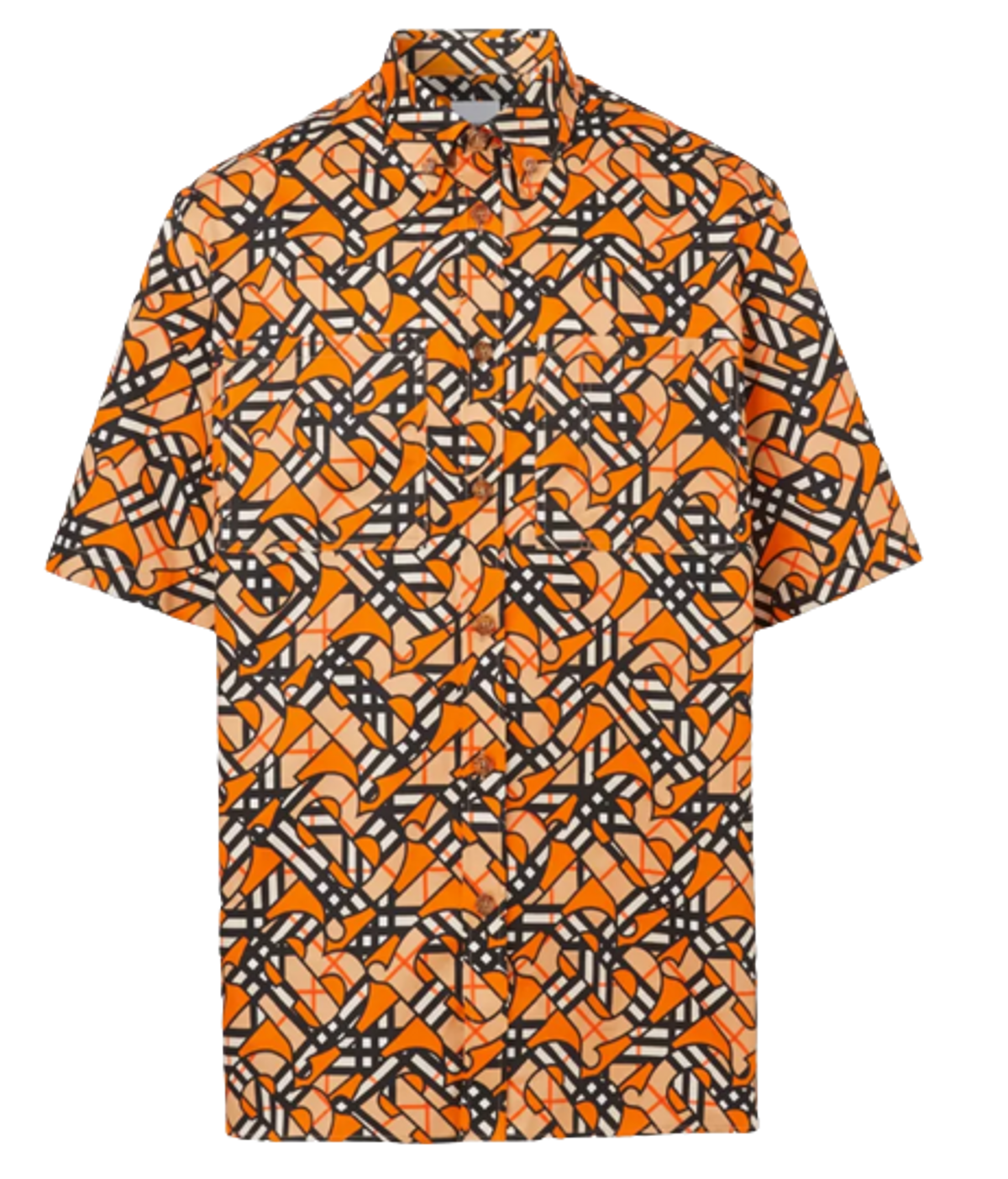 Burberry Monogram Print Cotton Poplin Shirt