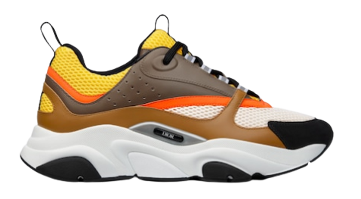 Dior Yellow White Technical Mesh Sneakers