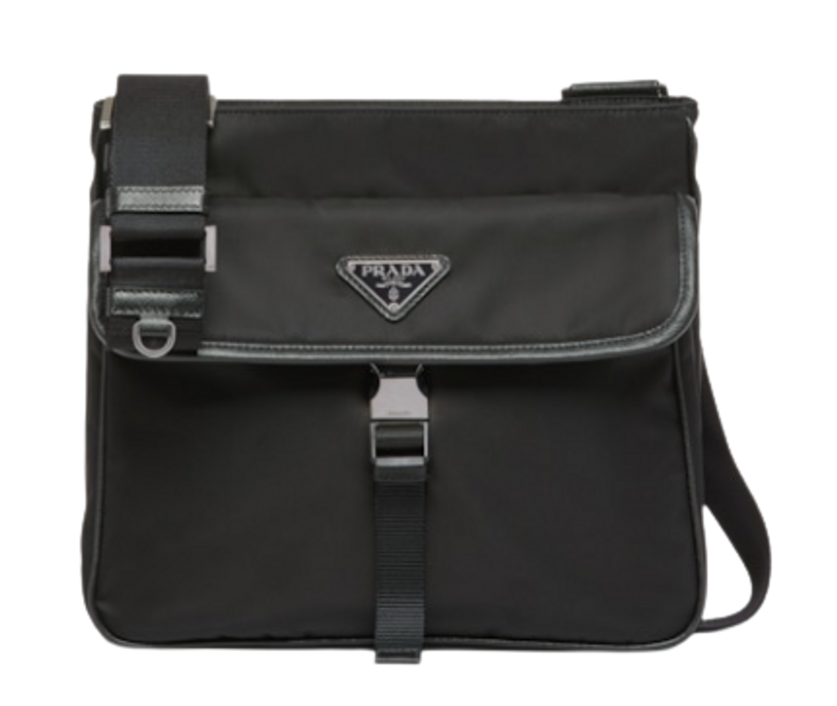 Prada Re-Nylon Saffiano Leather Shoulder Bag