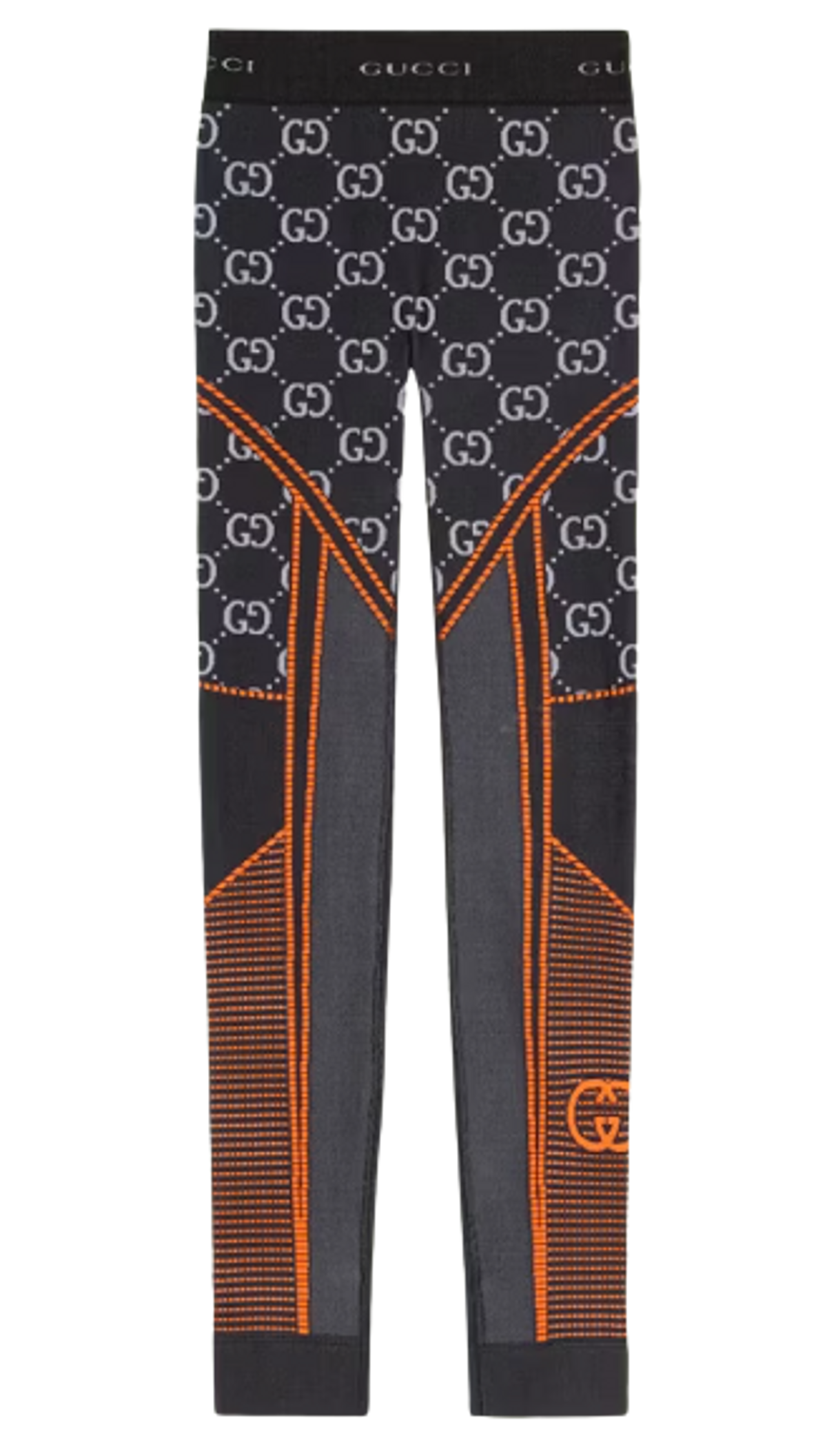 Gucci Black Jersey Jacquard Leggings