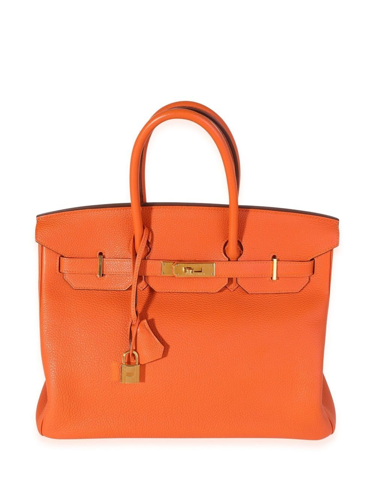 Hermes Orange Birkin 35 Handbag