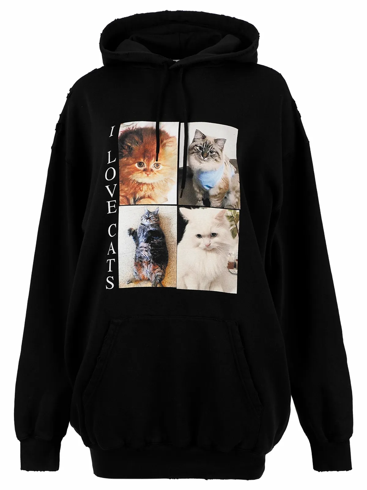 Balenciaga Black I Love Cats Hoodie