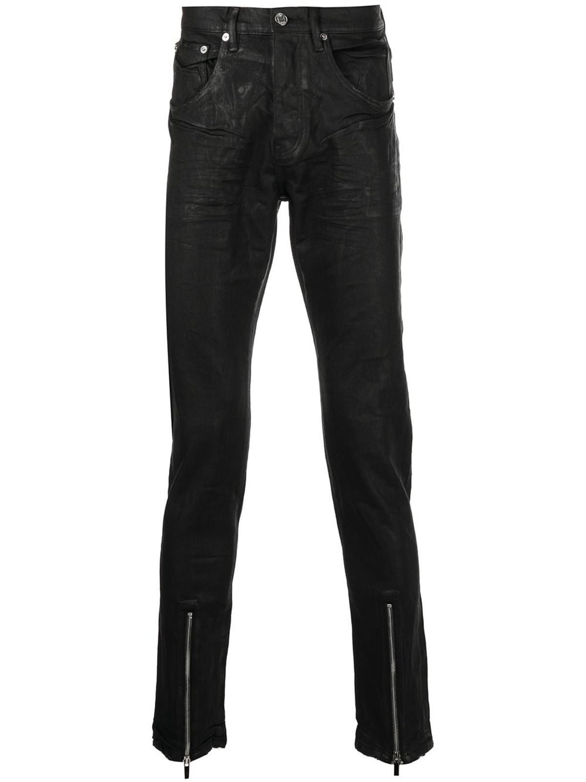Purple Brand Zip Cuff Textured Jeans